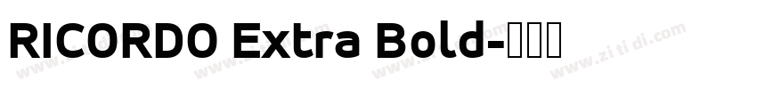 RICORDO Extra Bold字体转换
